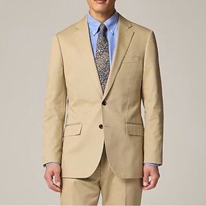 J. Crew Ludlow Slim-Fit Suit Jacket Blazer Italian Chino Khaki 38R NWT $348